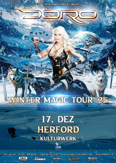 17.12.2025</br>DORO & Special Guest</br><a href="https://www.kulturwerk-herford.de/" rel="noopener" target="_blank">Kulturwerk Herford</a>, Herford