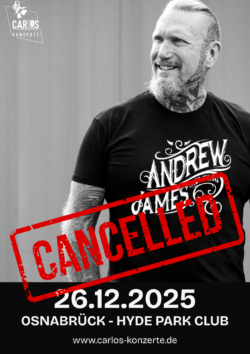 26.12.2025</br>ANDREW JAMES</br><a href="https://www.hyde-park.de/" target="_blank">HYDE PARK</a>, Osnabrück