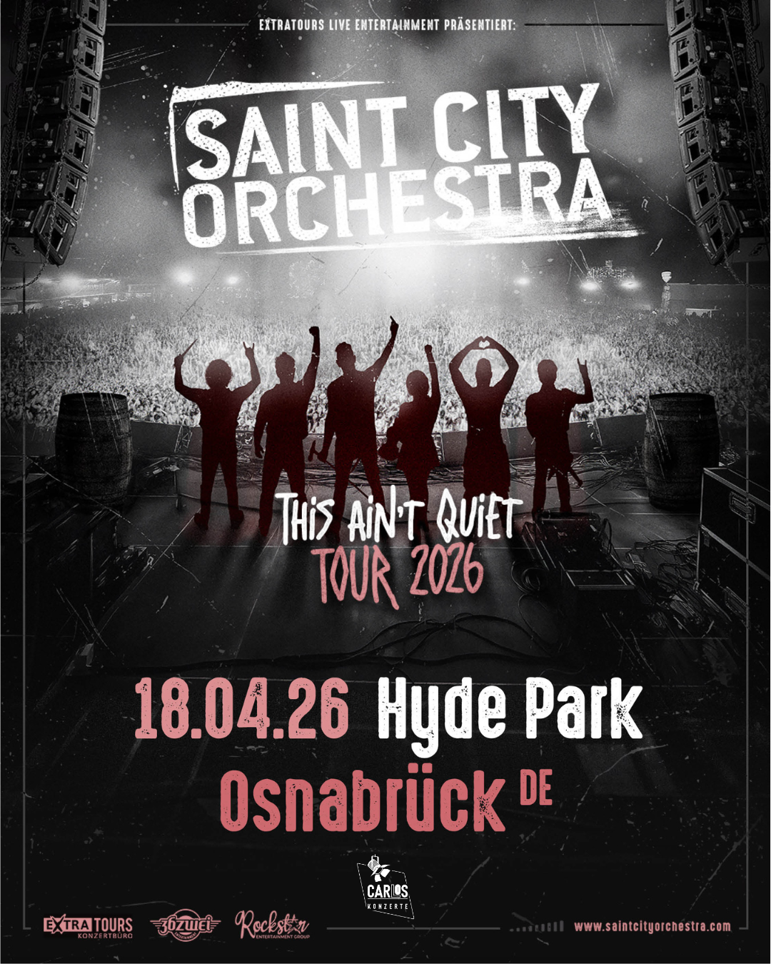 18.04.2026</br>SAINT CITY ORCHESTRA</br><a href="https://www.hyde-park.de/" target="_blank">HYDE PARK CLUB</a>, OSNABRÜCK