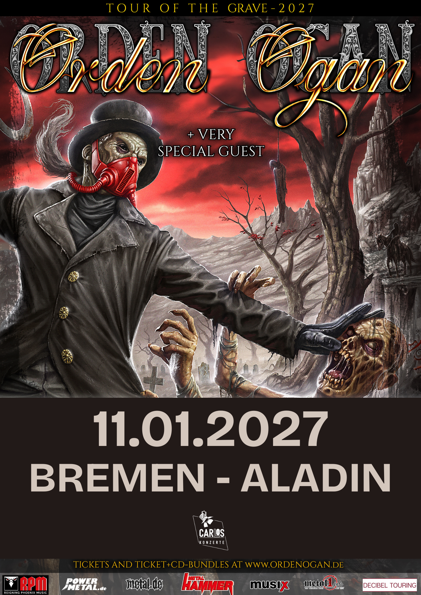 11.01.2027</br>ORDEN OGAN & Special Guest</br><a href="https://www.aladin-bremen.de/" rel="noopener" target="_blank">ALADIN</a>, Bremen