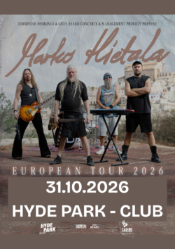 31.10.2026</br>MARKO HIETALA <a href="https://www.hyde-park.de/" target="_blank">HYDE PARK CLUB</a>, OSNABRÜCK